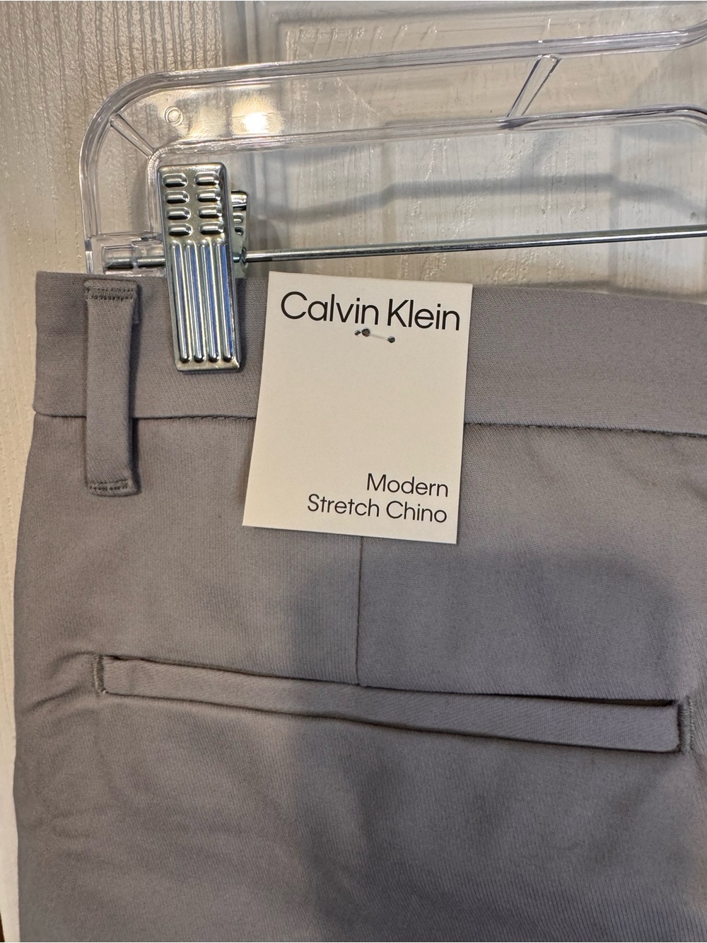 Calvin Klein Men's Gray Dress Pants Classic Flat Front Modern Chino Size 32/30 - Picture 11 of 15